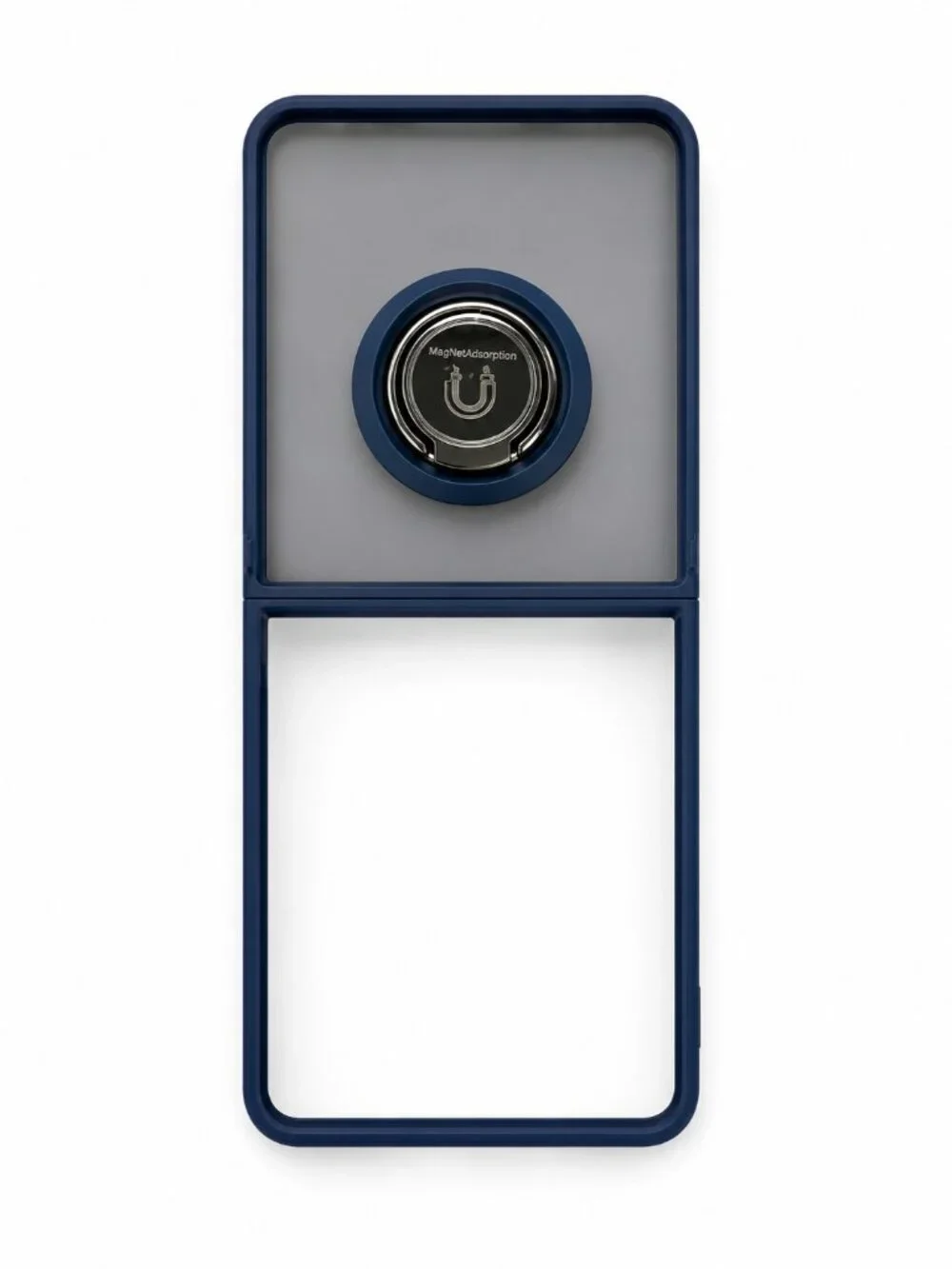 Samsung Galaxy Z Flip 7 Case Clear Blue Ring Stand Protective Cover New